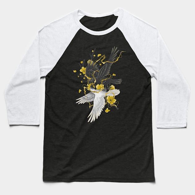 Golden Crow Baseball T-Shirt by Jess Adams